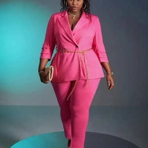 Hot pink blazer & pant set